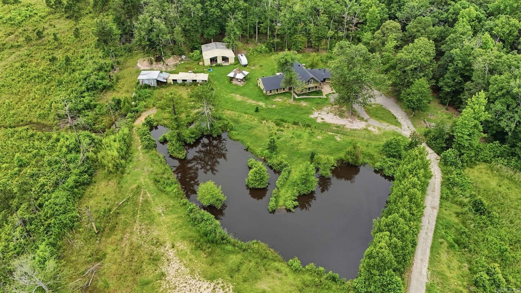 7.2 Acres of Land with Home for Sale in Pine Bluff, Arkansas