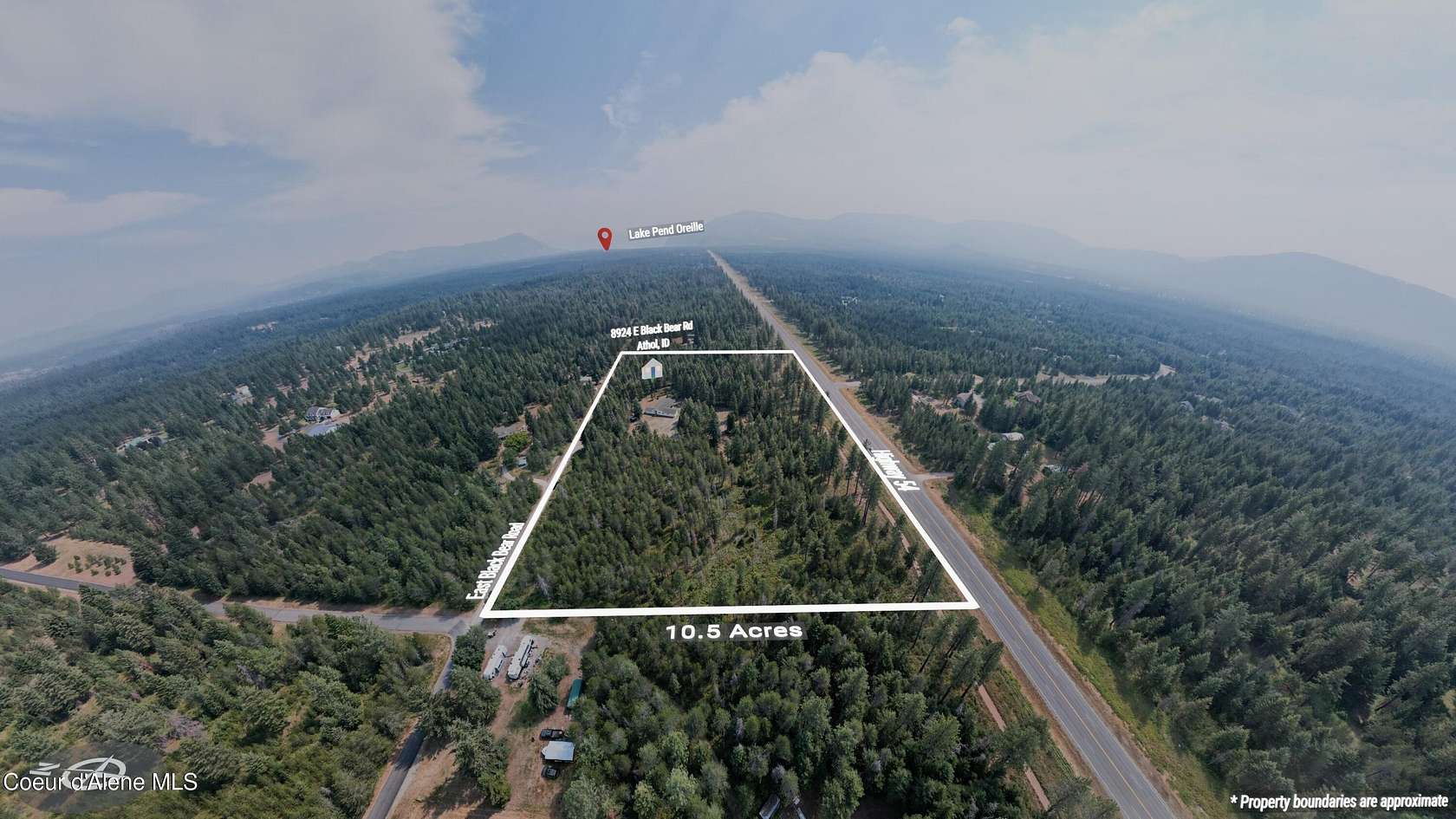 10 Acres of Recreational Land with Home for Sale in Athol, Idaho