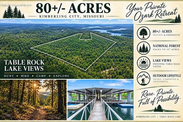 82.1 Acres of Recreational Land for Sale in Kimberling City, Missouri