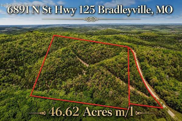 46.6 Acres of Recreational & Residential Land for Sale in Bradleyville, Missouri