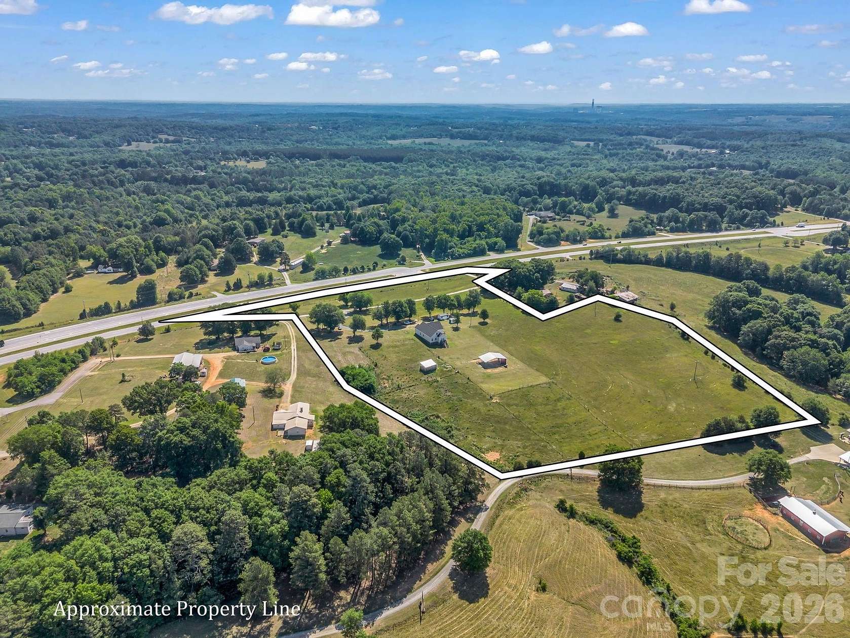 11.2 Acres of Recreational Land with Home for Sale in Forest City, North Carolina