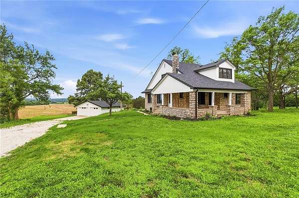 6.86 Acres of Land with Home for Sale in Sibley, Missouri