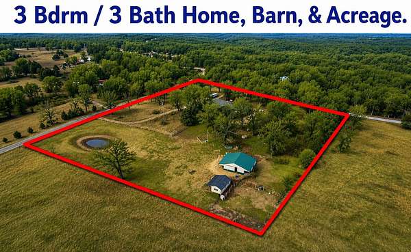 5.9 Acres of Land with Home for Sale in Protem, Missouri