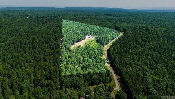15.4 Acres of Recreational Land with Home for Sale in Bigelow, Arkansas