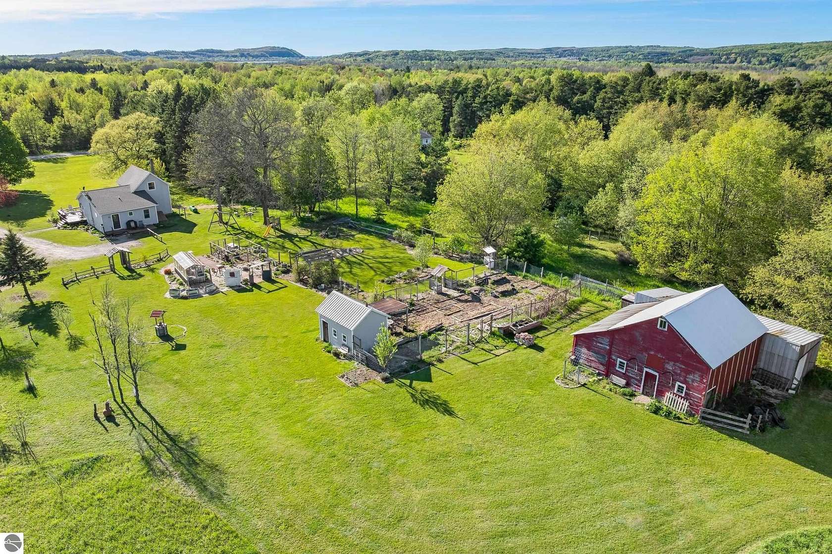 10.2 Acres of Land with Home for Sale in Frankfort, Michigan