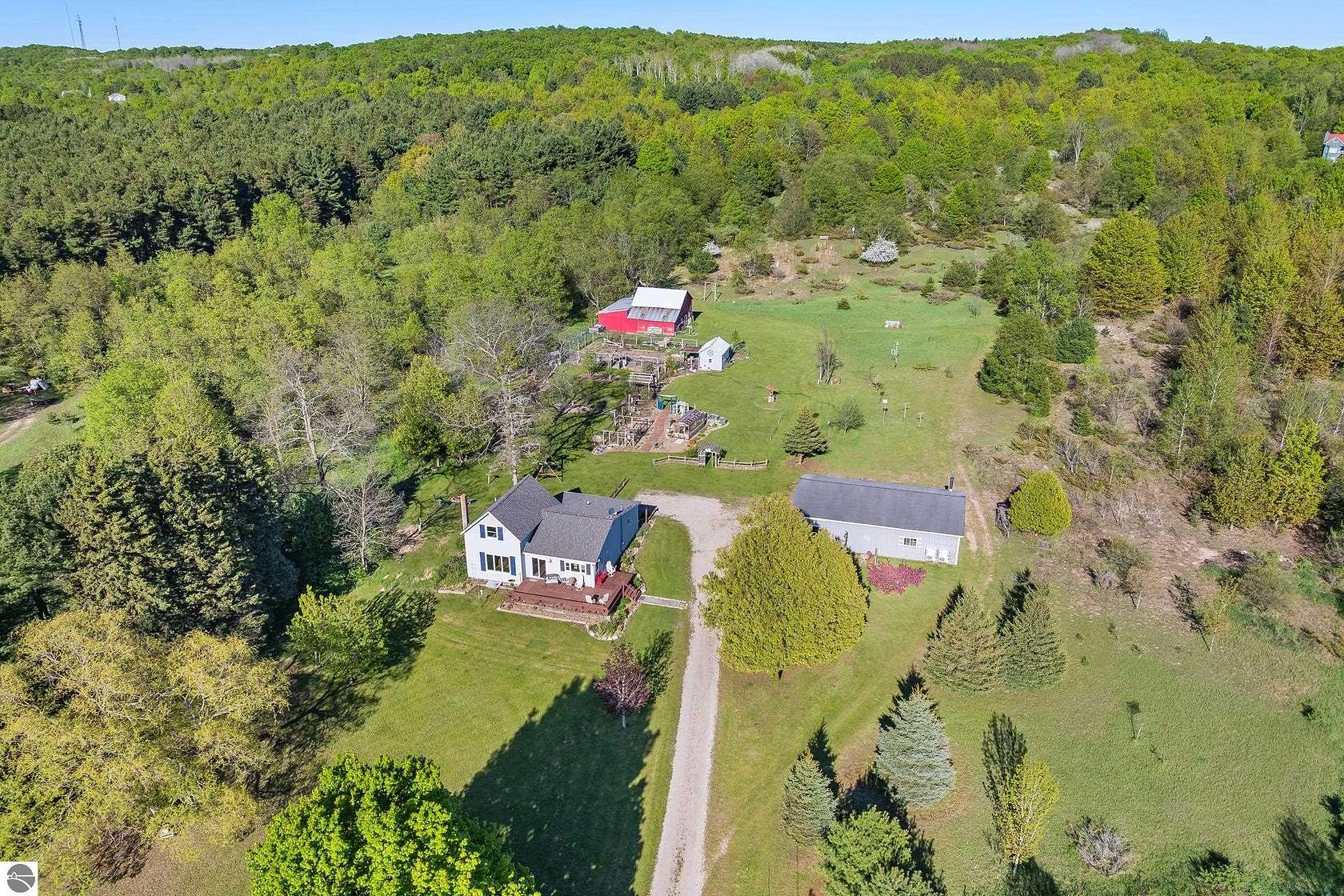 10.2 Acres of Land with Home for Sale in Frankfort, Michigan
