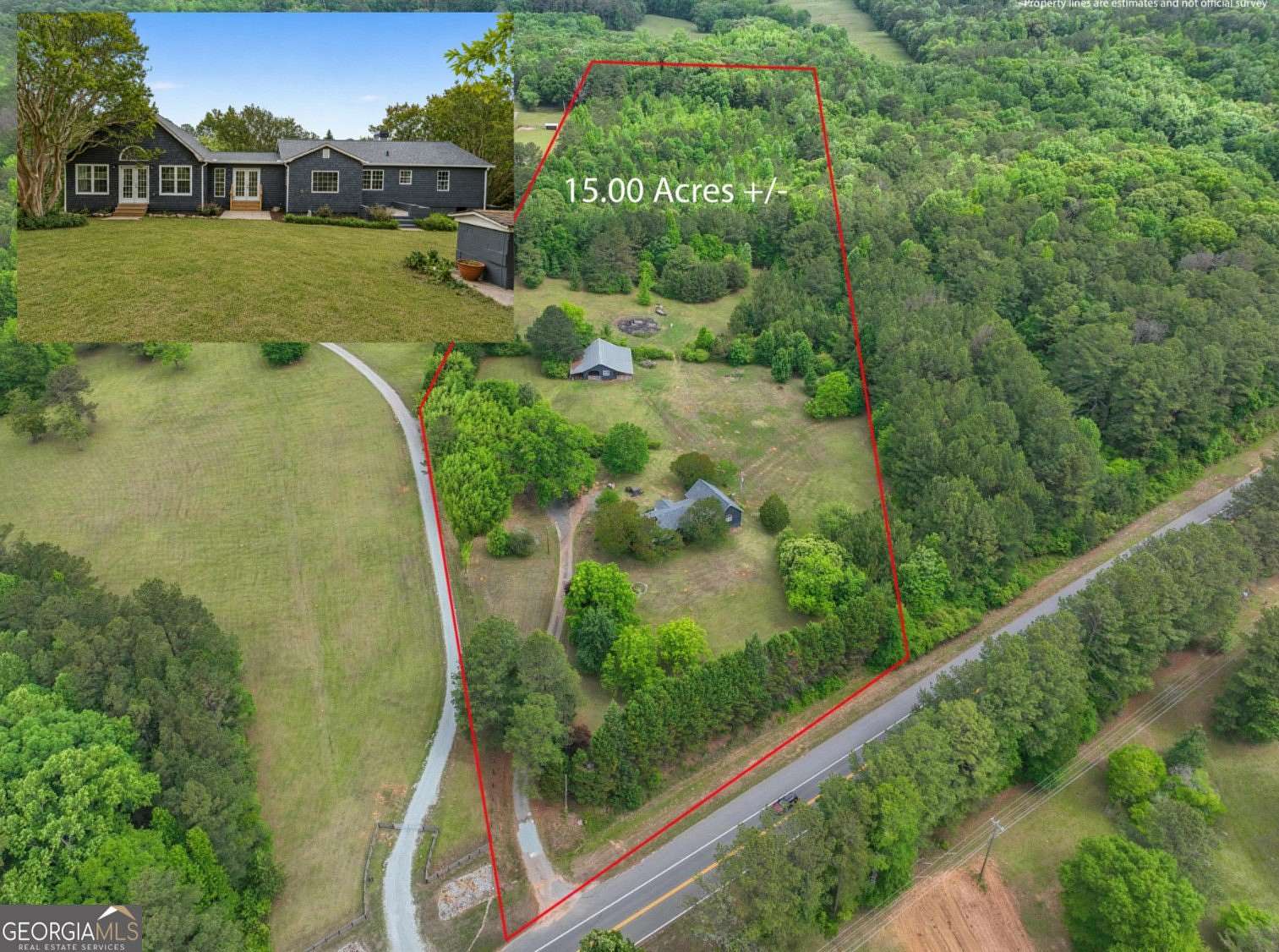 15 Acres of Land with Home for Sale in Newnan, Georgia