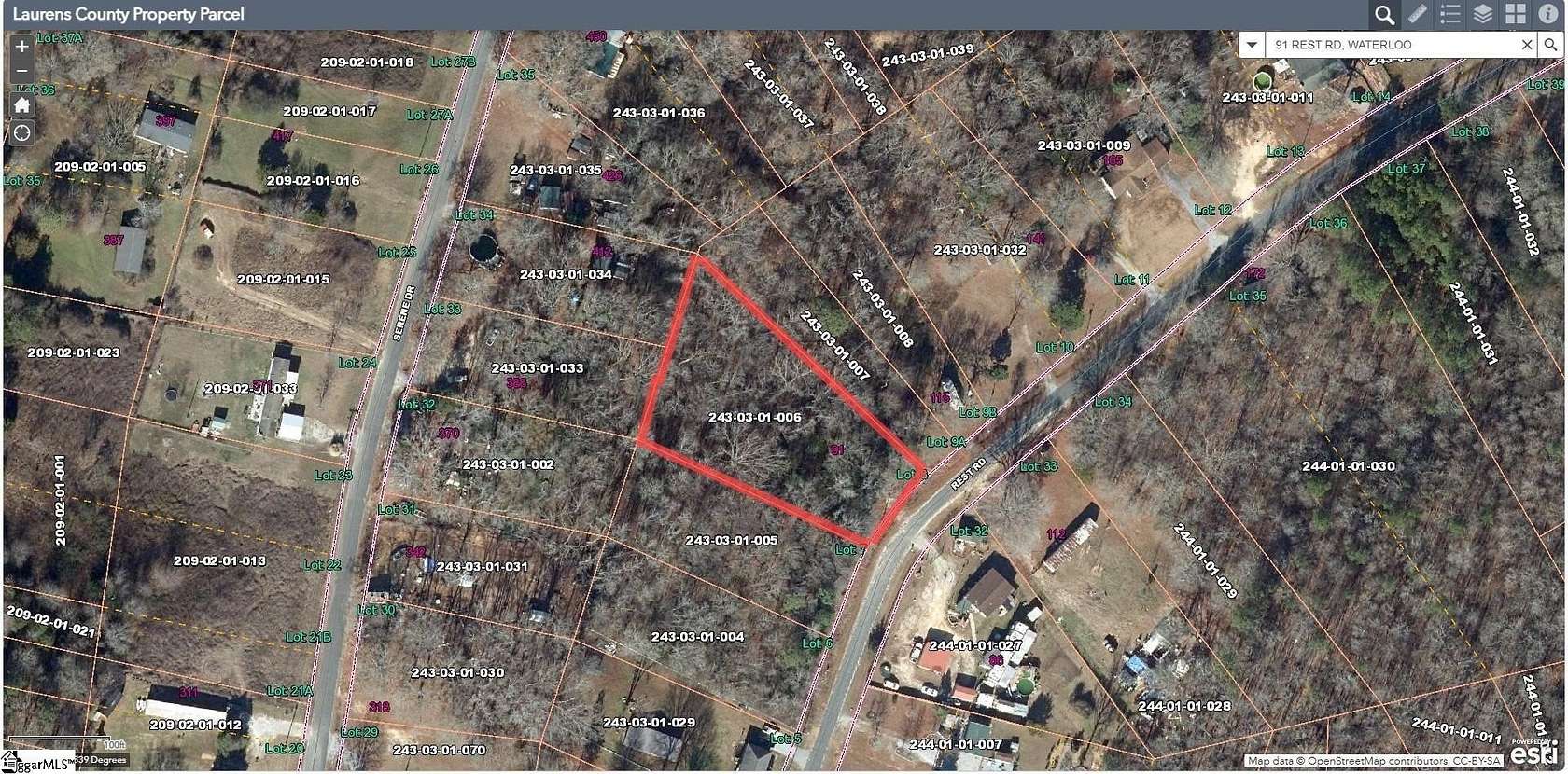 0.89 Acres of Land for Sale in Waterloo, South Carolina