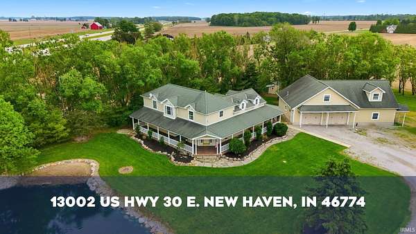 3.78 Acres of Land with Home for Sale in New Haven, Indiana