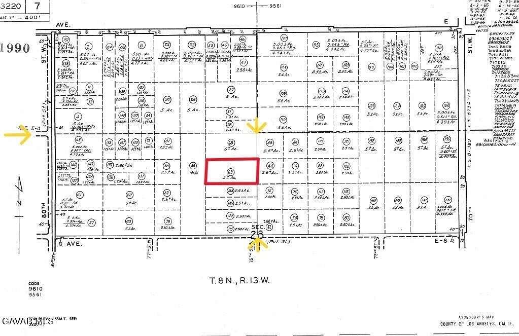 5 Acres of Land for Sale in Lancaster, California