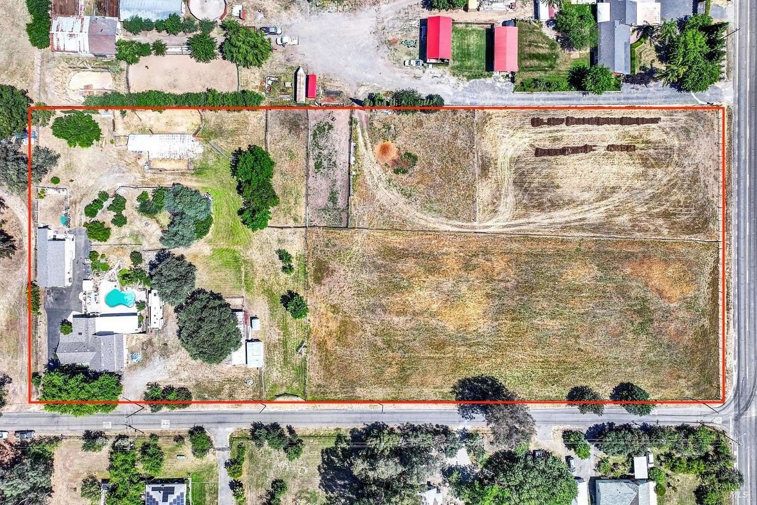4.58 Acres of Land with Home for Sale in Vacaville, California