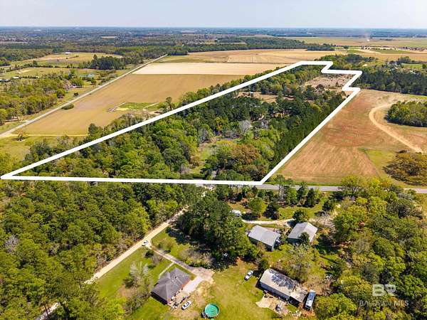 35.9 Acres of Land with Home for Sale in Foley, Alabama