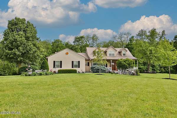 8.7 Acres of Land with Home for Sale in Kenton, Ohio