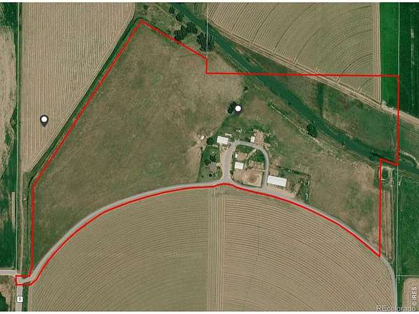 49.8 Acres of Agricultural Land with Home for Sale in Weldona, Colorado