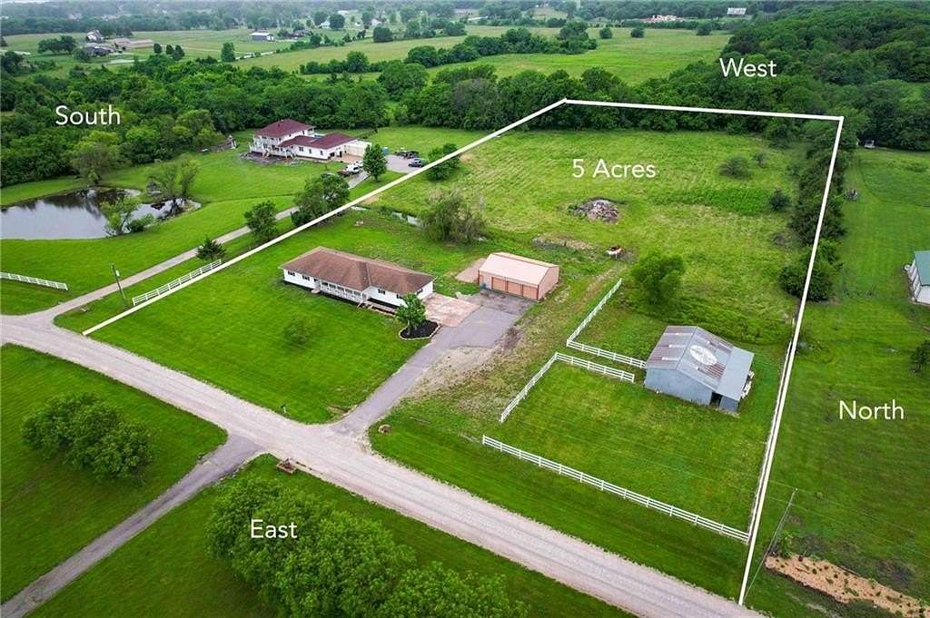 5 Acres of Land with Home for Sale in Spring Hill, Kansas