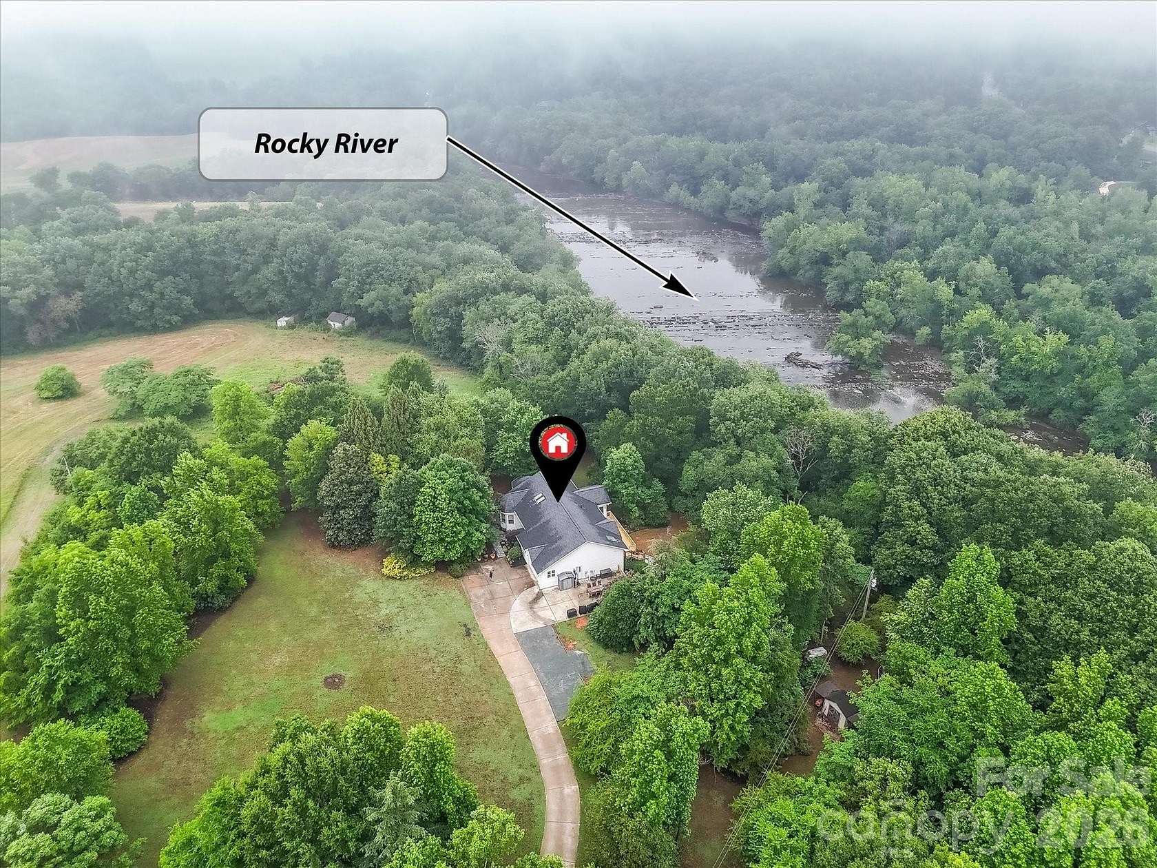 4.36 Acres of Land with Home for Sale in Monroe, North Carolina