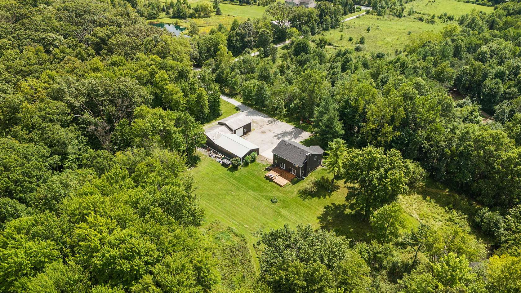11.1 Acres of Recreational Land with Home for Sale in Valparaiso, Indiana