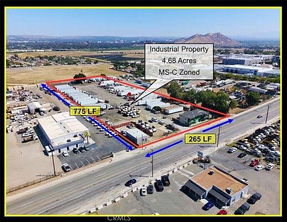 Improved Commercial Land for Sale in Jurupa Valley, California