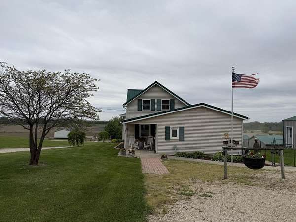 5 Acres of Land with Home for Sale in Parkersburg, Iowa