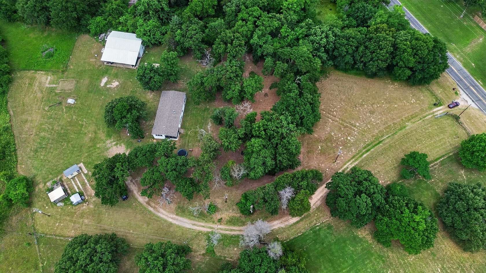 3.57 Acres of Land with Home for Sale in Kemp, Texas