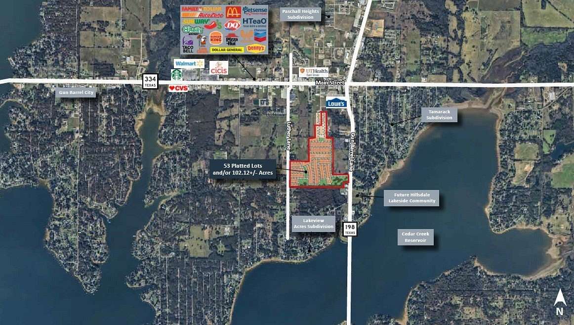 102 Acres of Agricultural Land for Sale in Gun Barrel City, Texas