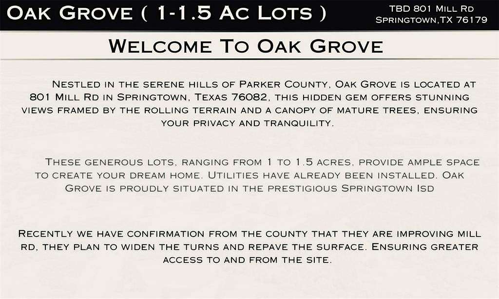 1 Acre of Residential Land for Sale in Springtown, Texas