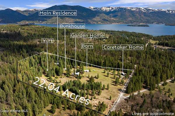 22 Acres of Recreational Land with Home for Sale in Sagle, Idaho