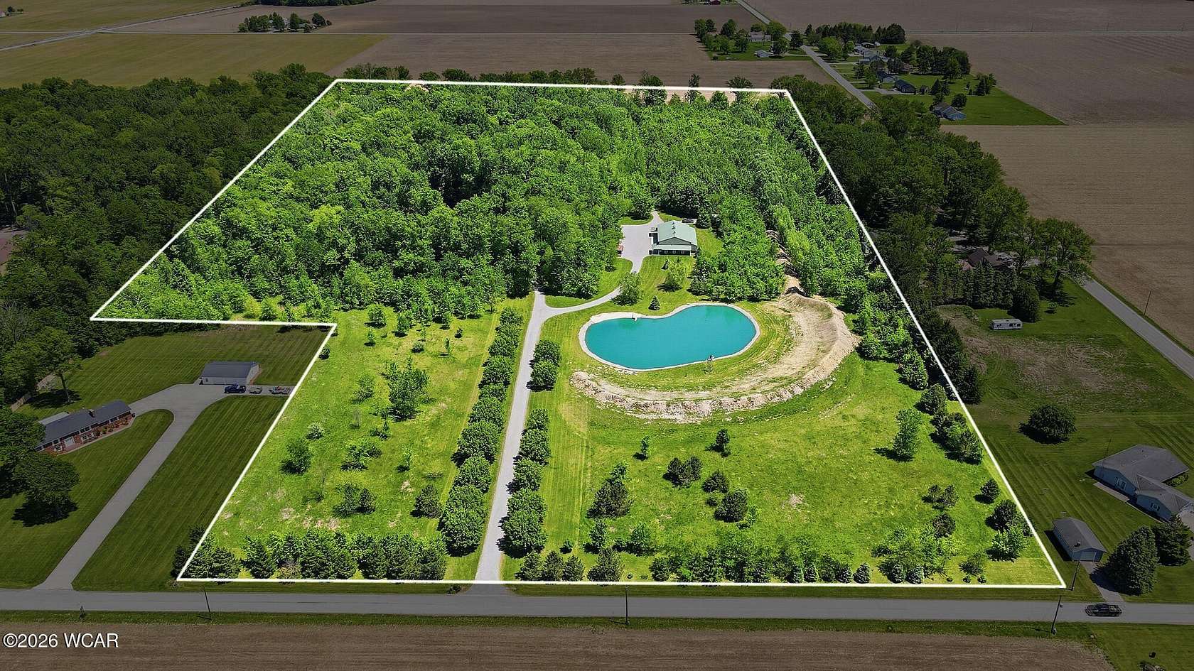 24 Acres of Land with Home for Sale in Van Wert, Ohio