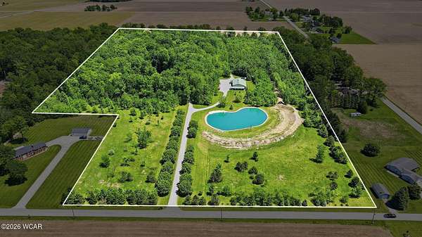 24 Acres of Land with Home for Sale in Van Wert, Ohio