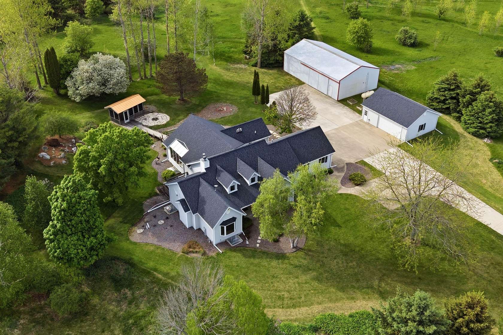 24.8 Acres of Land with Home for Sale in Cedar Grove, Wisconsin