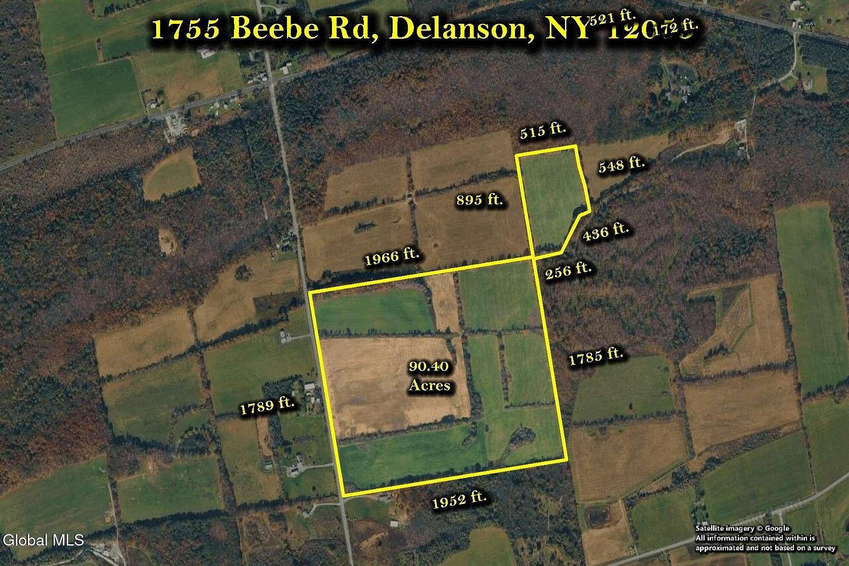 90.4 Acres of Land for Sale in Delanson, New York