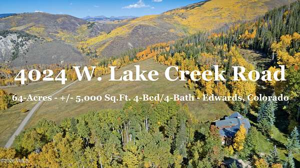 64.1 Acres of Land with Home for Sale in Edwards, Colorado
