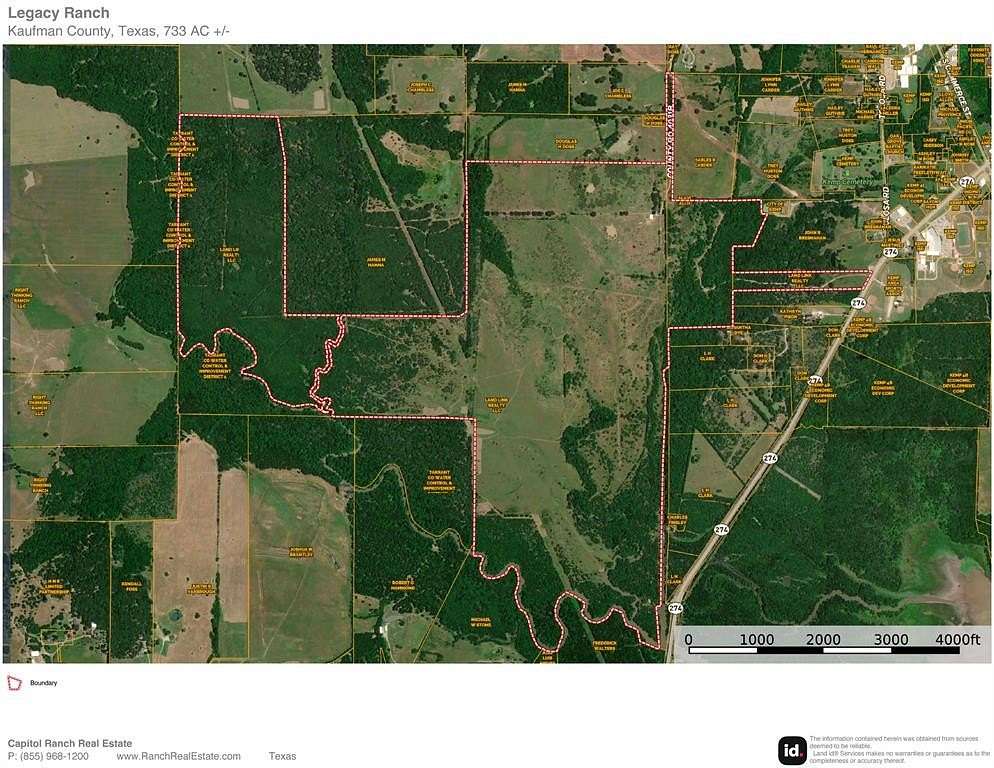 733 Acres of Agricultural Land for Sale in Kemp, Texas