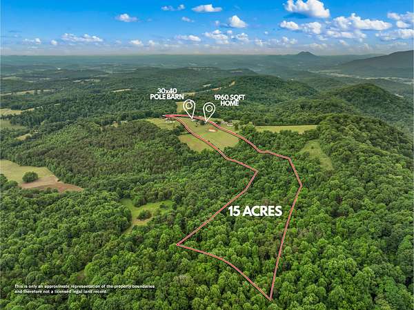 15.2 Acres of Land with Home for Sale in Blaine, Tennessee