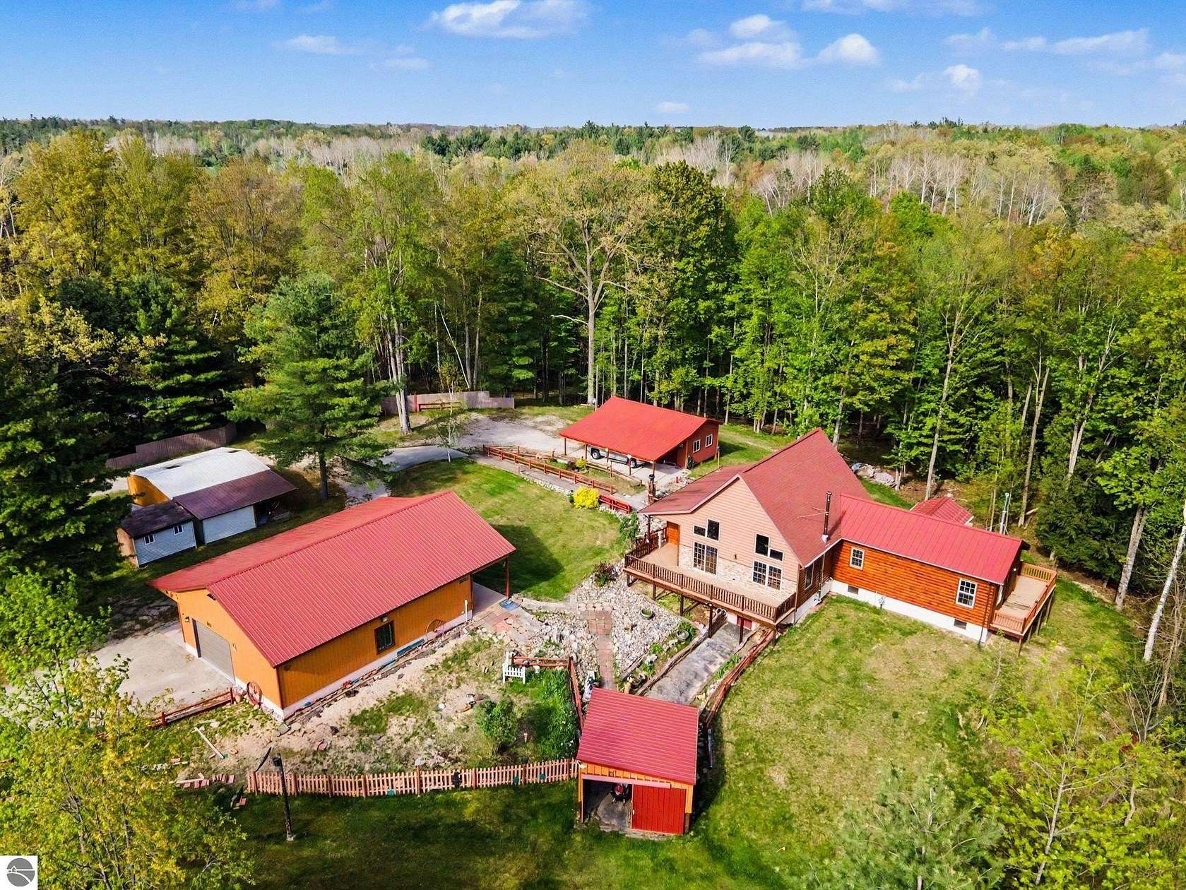 3.49 Acres of Land with Home for Sale in Alger, Michigan