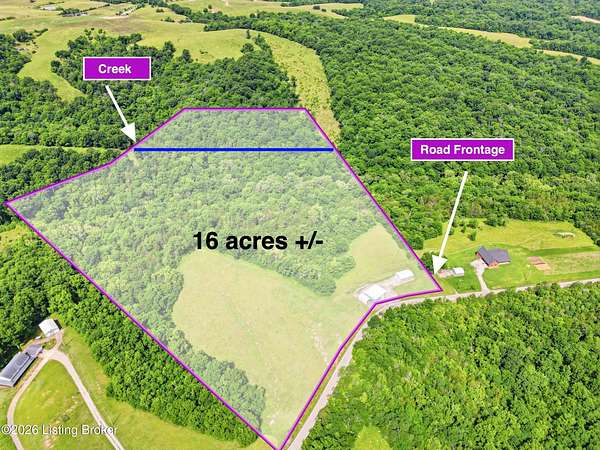 16.1 Acres of Improved Land for Sale in Taylorsville, Kentucky