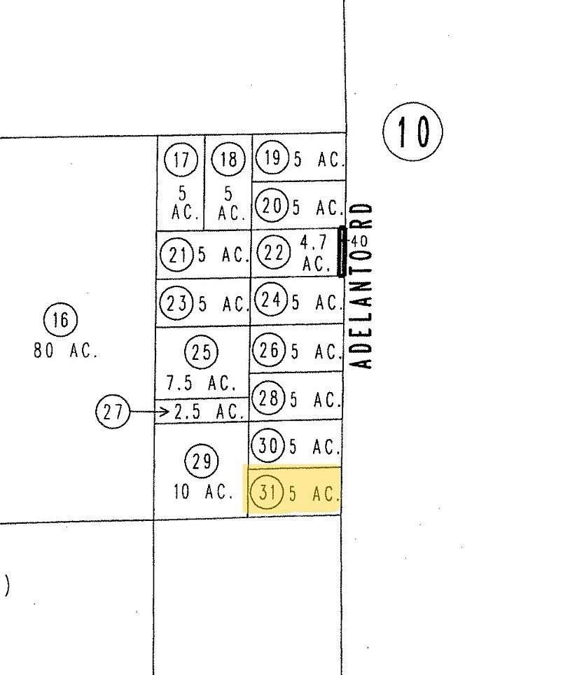 5 Acres of Land for Sale in Helendale, California