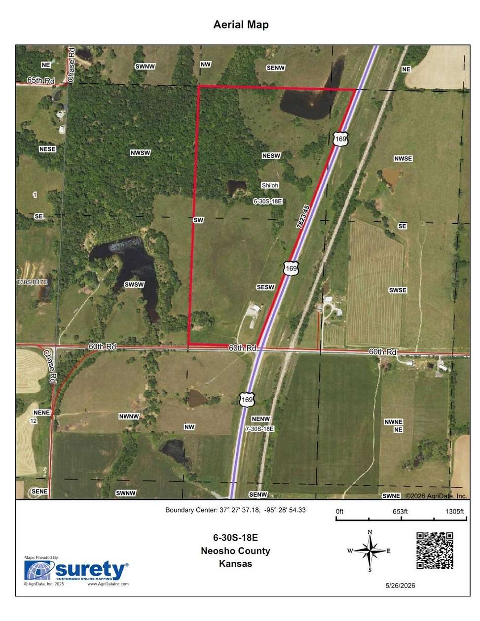 61 Acres of Agricultural Land for Sale in Thayer, Kansas