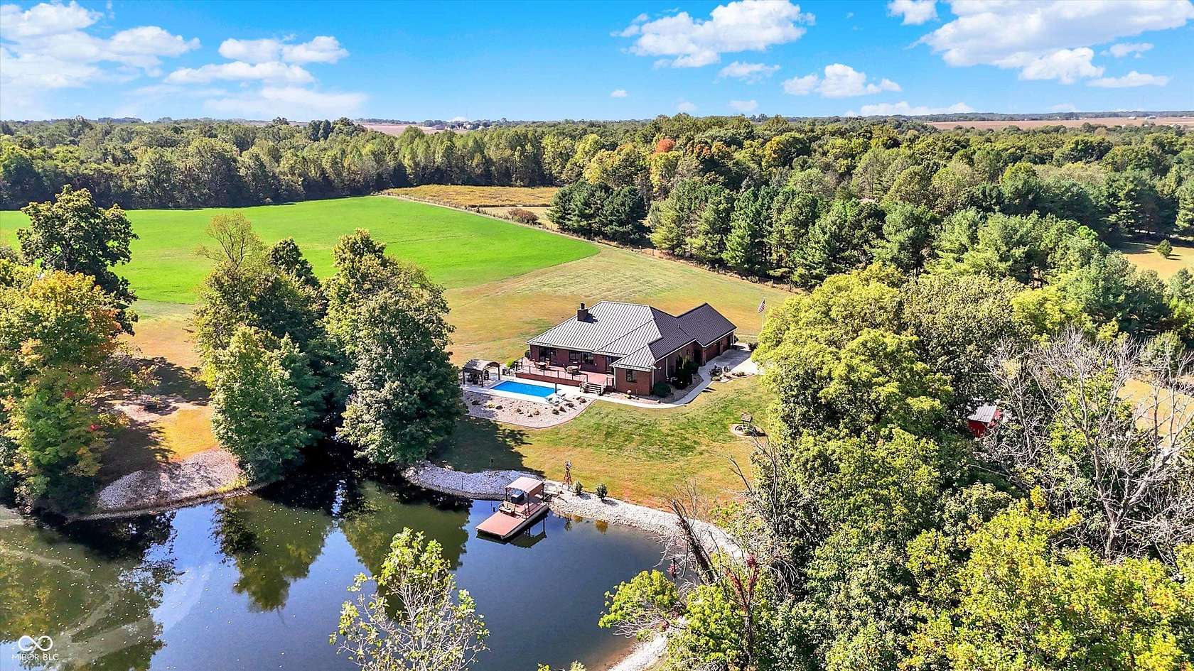 24.2 Acres of Land with Home for Sale in Bainbridge, Indiana