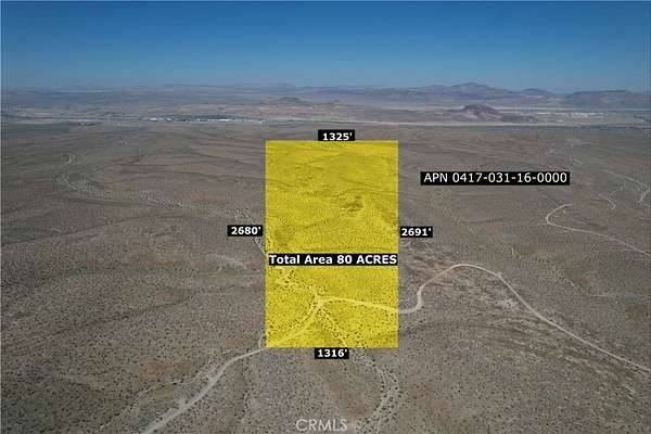 80 Acres of Land for Sale in Barstow, California
