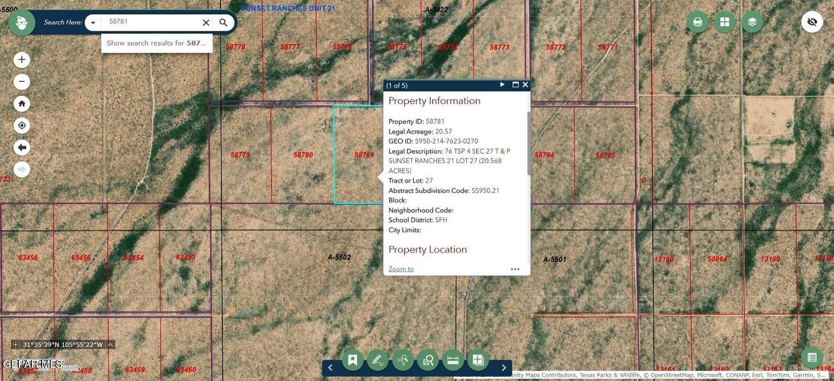 20.6 Acres of Land for Sale in Fort Hancock, Texas