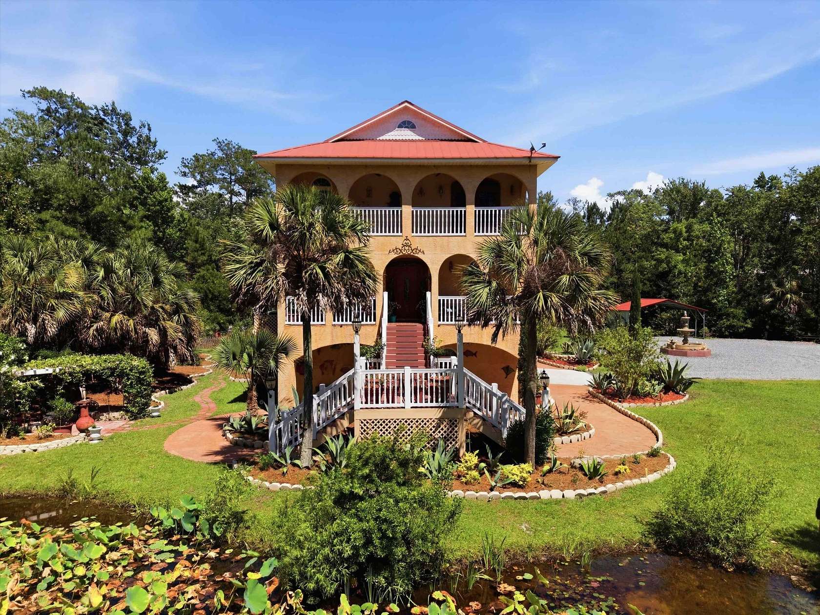 14.5 Acres of Recreational Land with Home for Sale in Crawfordville, Florida