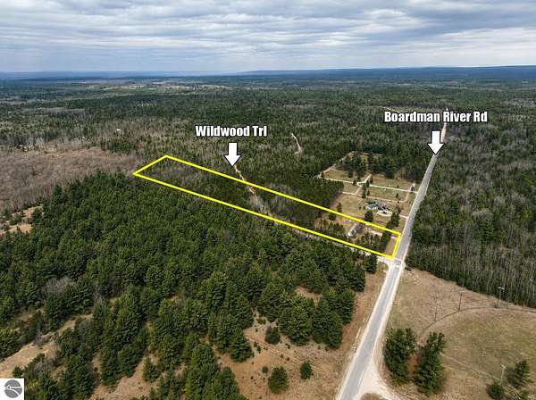 9.88 Acres of Land with Home for Sale in South Boardman, Michigan