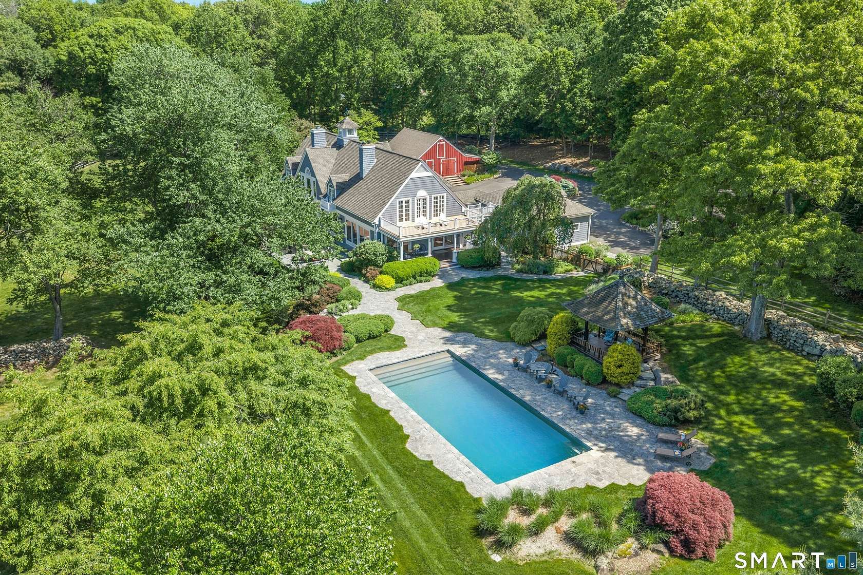4.53 Acres of Land with Home for Sale in New Canaan, Connecticut