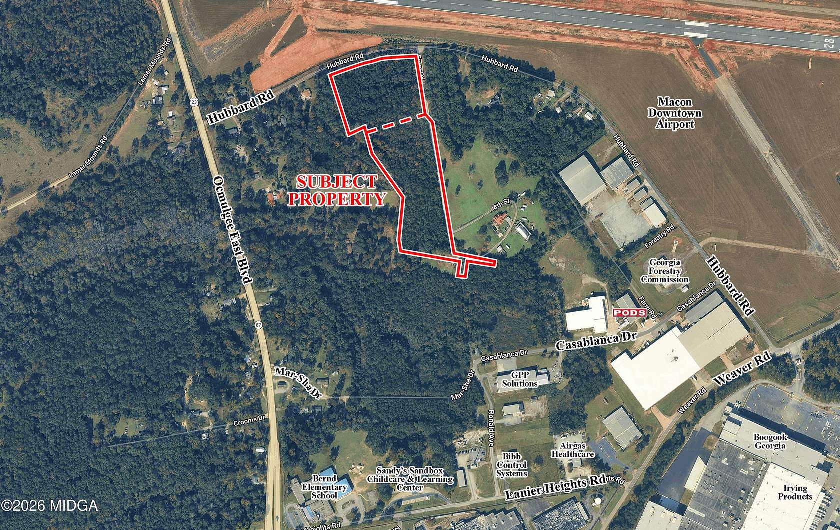 11.9 Acres of Commercial Land for Sale in Macon, Georgia