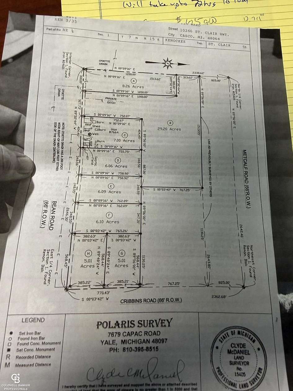 6 Acres of Residential Land for Sale in Avoca, Michigan