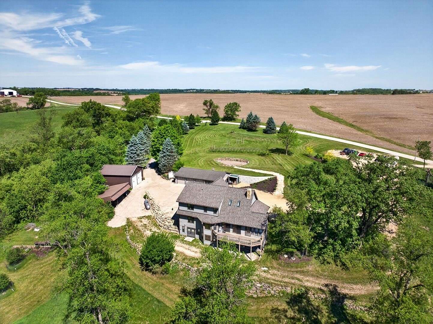9.78 Acres of Land with Home for Sale in Darlington, Wisconsin
