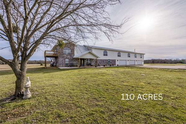 110 Acres of Land with Home for Sale in Calera, Oklahoma