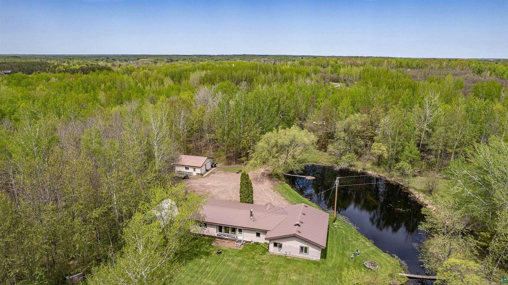 6.77 Acres of Land with Home for Sale in Hermantown, Minnesota