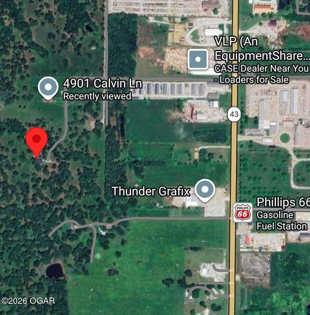 39 Acres of Land with Home for Sale in Joplin, Missouri